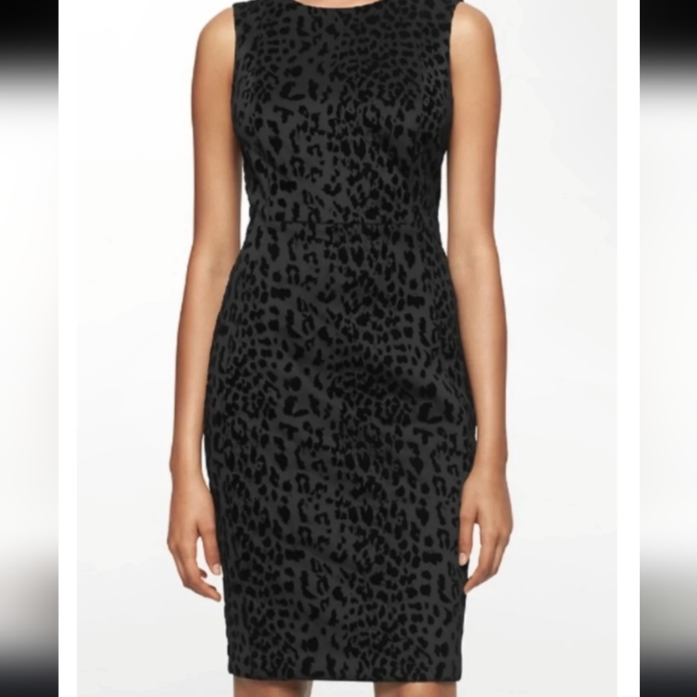 Calvin Klein Leopard Print Sheath Dress Size 6